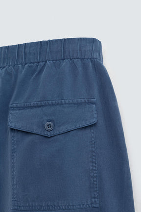 LYOCELL-COTTON RELAXED FIT BERMUDA SHORTS - Image 10
