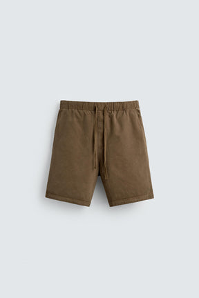 LYOCELL-COTTON RELAXED FIT BERMUDA SHORTS - Image 7