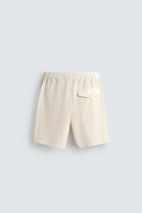 LYOCELL-COTTON RELAXED FIT BERMUDA SHORTS - Image 7
