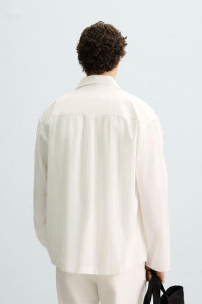STRIPED TEXTURED SHIRT - Image 3