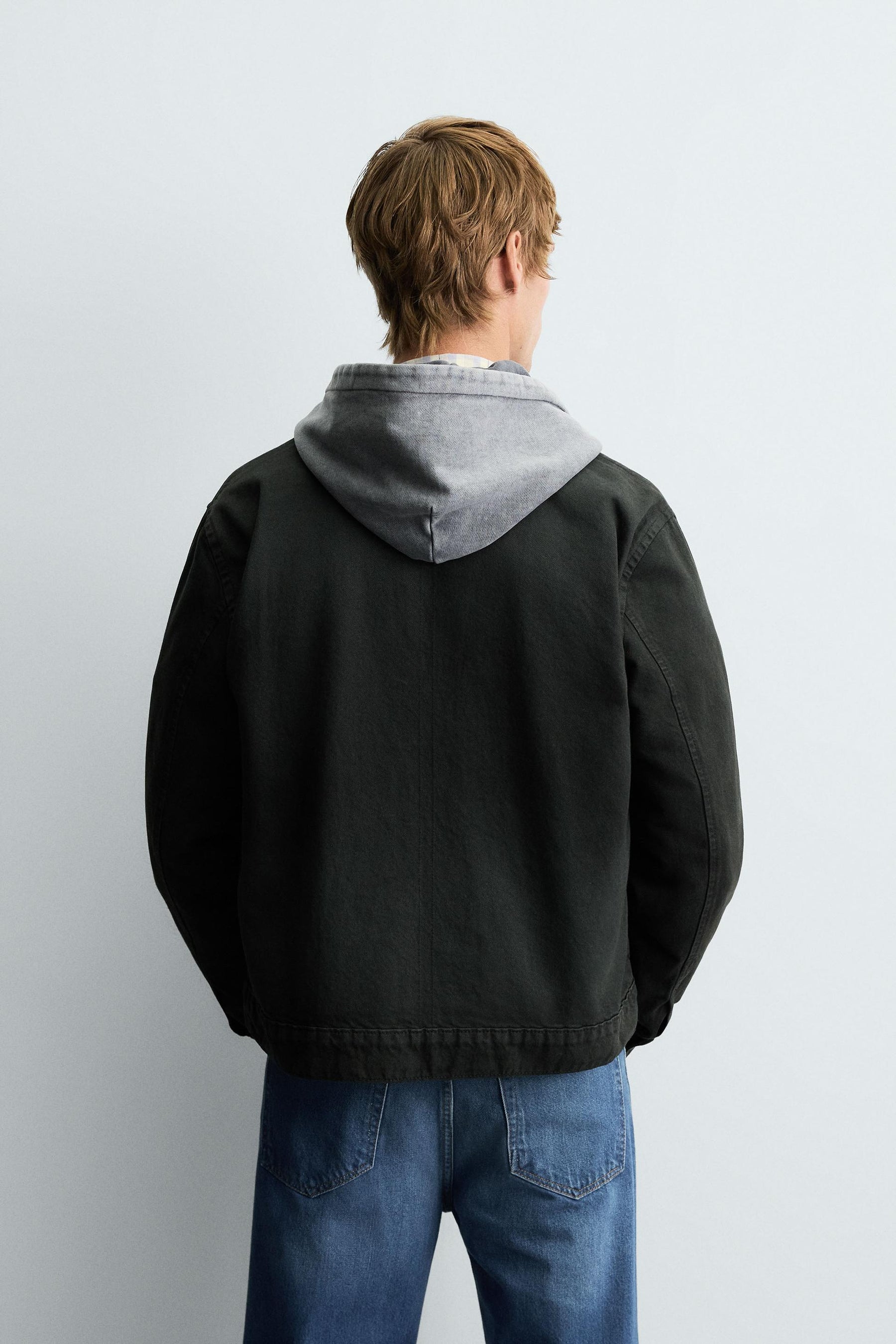 DENIM ZIP-UP OVERSHIRT - Image 3