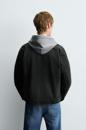 DENIM ZIP-UP OVERSHIRT - Image 3