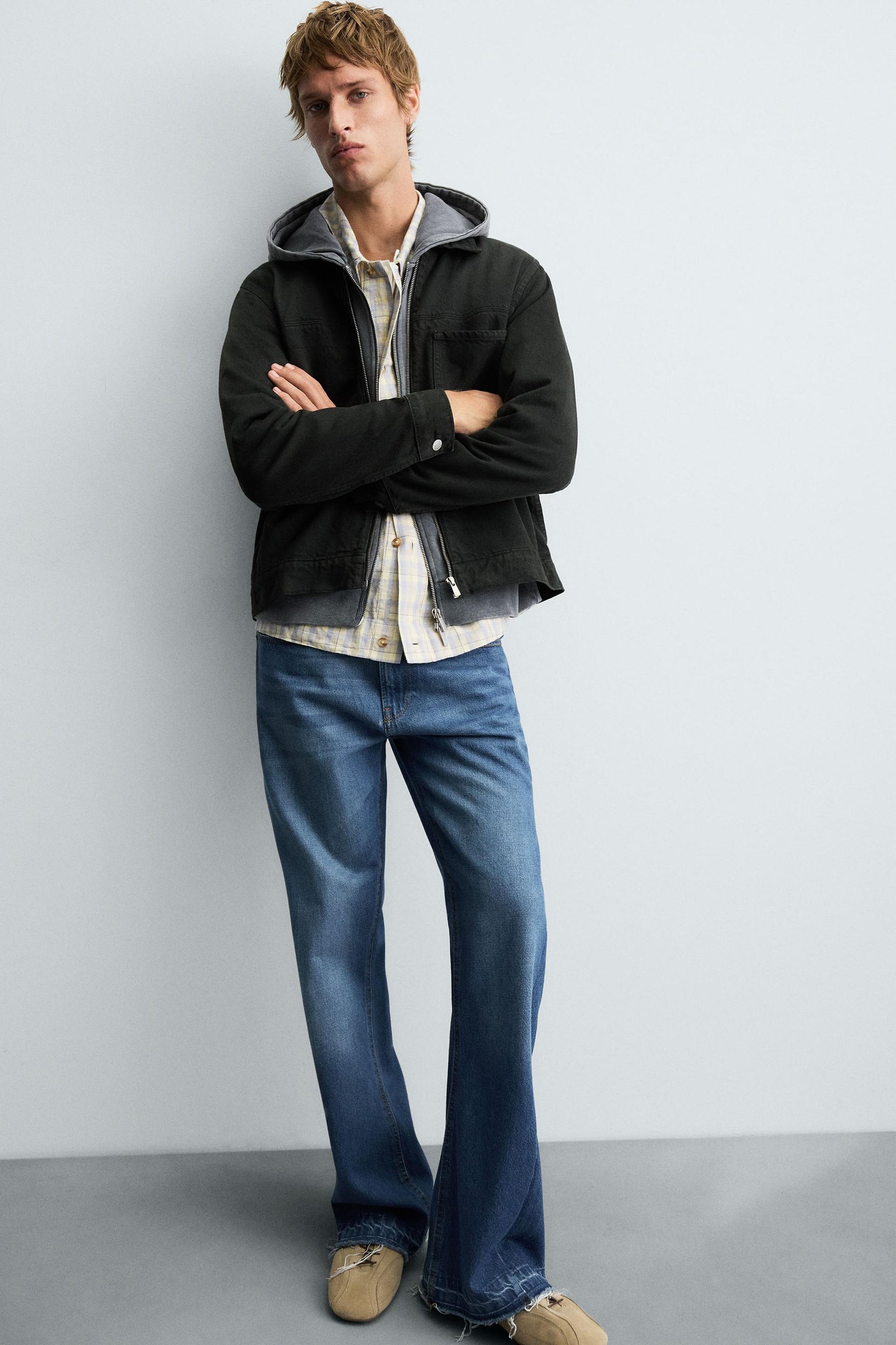 DENIM ZIP-UP OVERSHIRT - Image 5