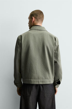 Gewaschenes Zip-Shirt