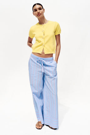 Faux Pearl Tie Cardigan