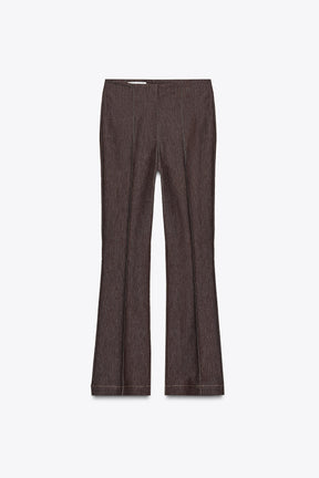 FLARE TROUSERS WITH CONTRAST