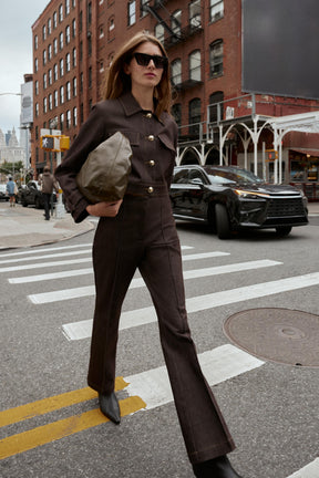 FLARE TROUSERS WITH CONTRAST