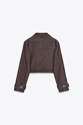 Jacke mit Kontrastnähten