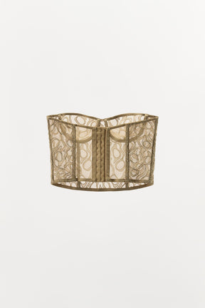 Metallic Lace Underwired Corset