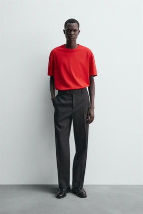 RELAXED FIT T-SHIRT WITH BINDING - Image 1