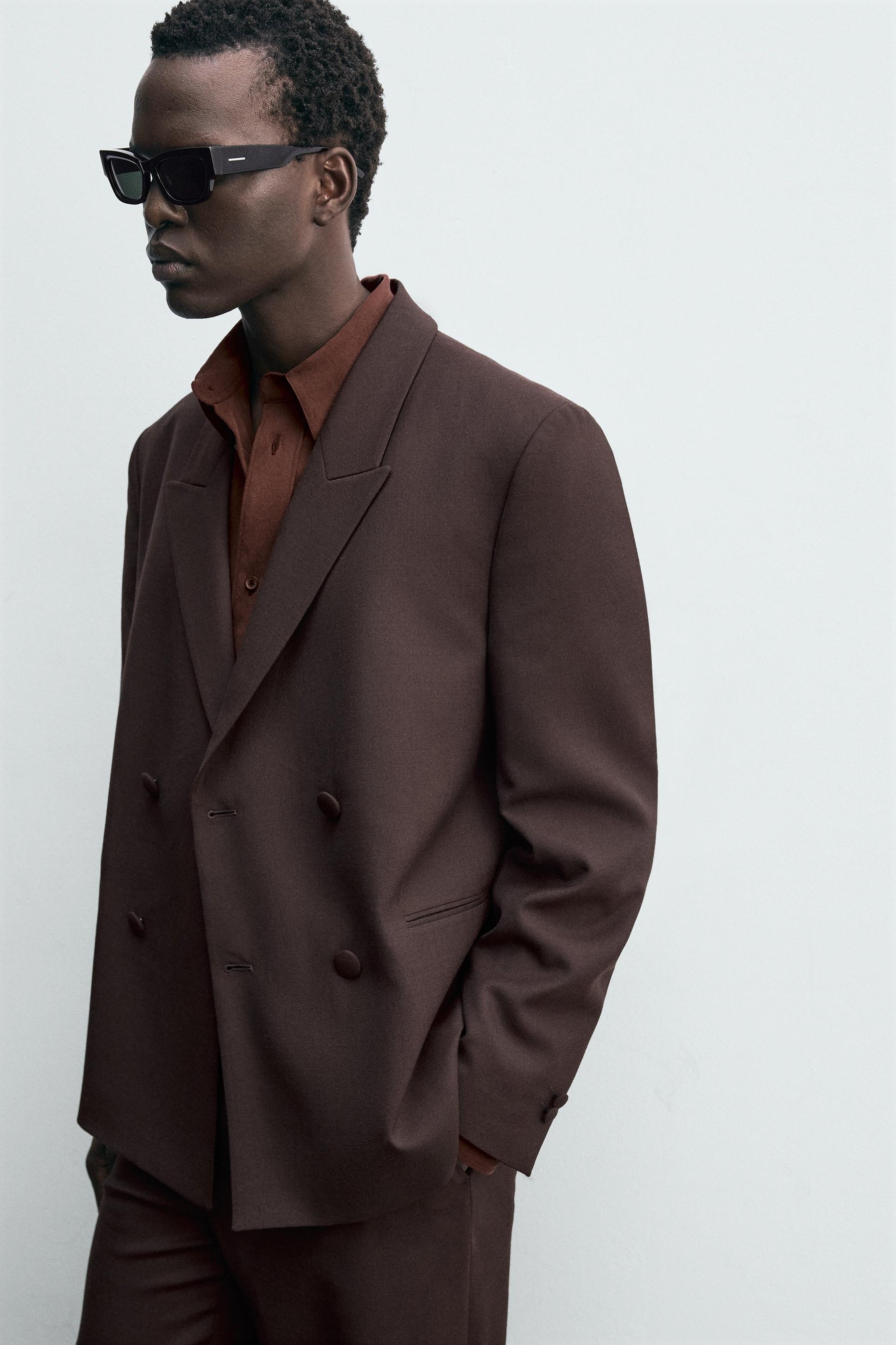 WOOL BLEND DOUBLE-BREASTED BLAZER - Image 5