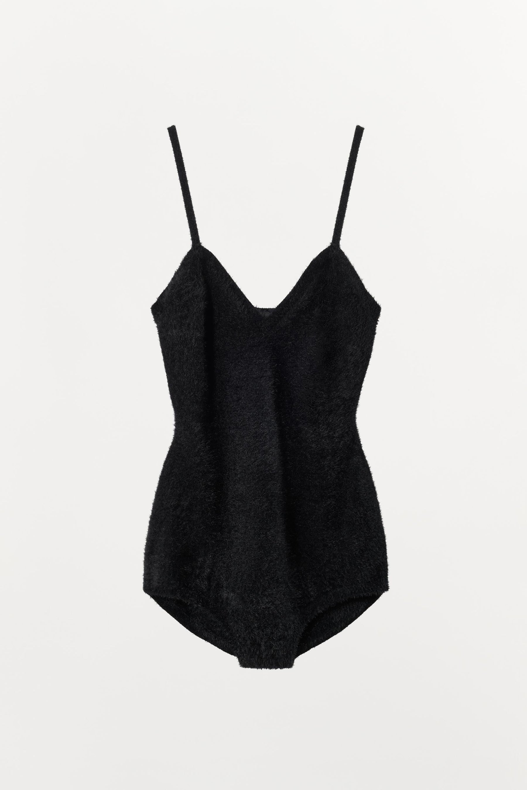 Faux Fur Polyamide Bodysuit