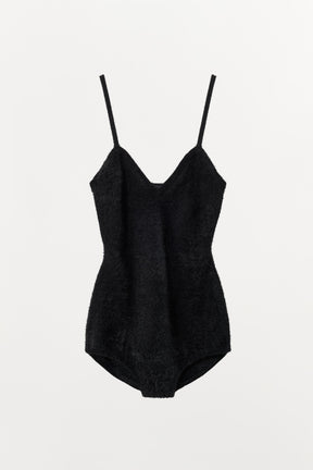 Faux Fur Polyamide Bodysuit
