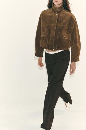 STRAIGHT-LEG TROUSERS DOUBLE WAIST