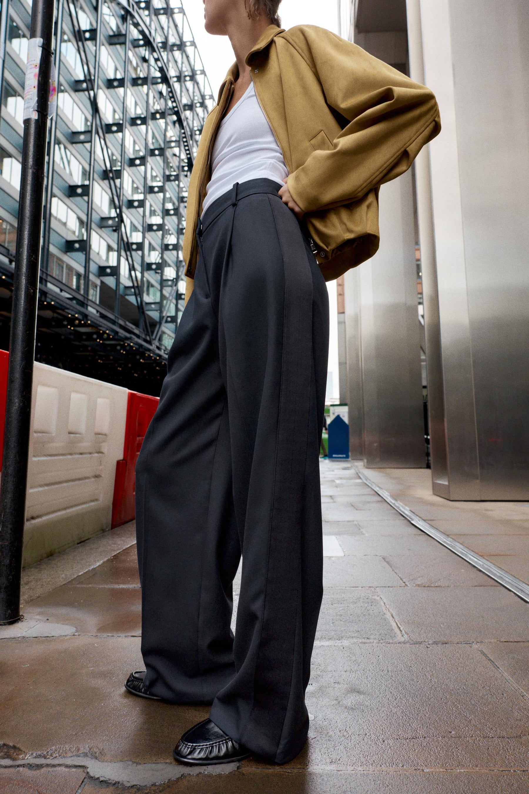 Striped side trousers