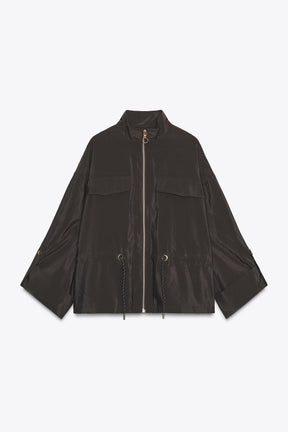 Safari-Jacke mit Kordelzug