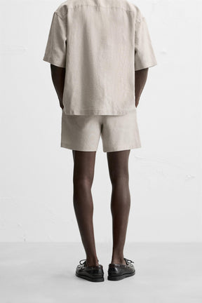 100% LINEN BERMUDA SHORTS - Image 3