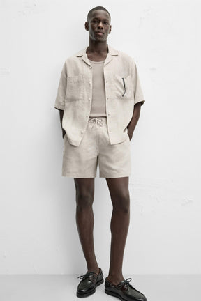 100% LINEN BERMUDA SHORTS - Image 5