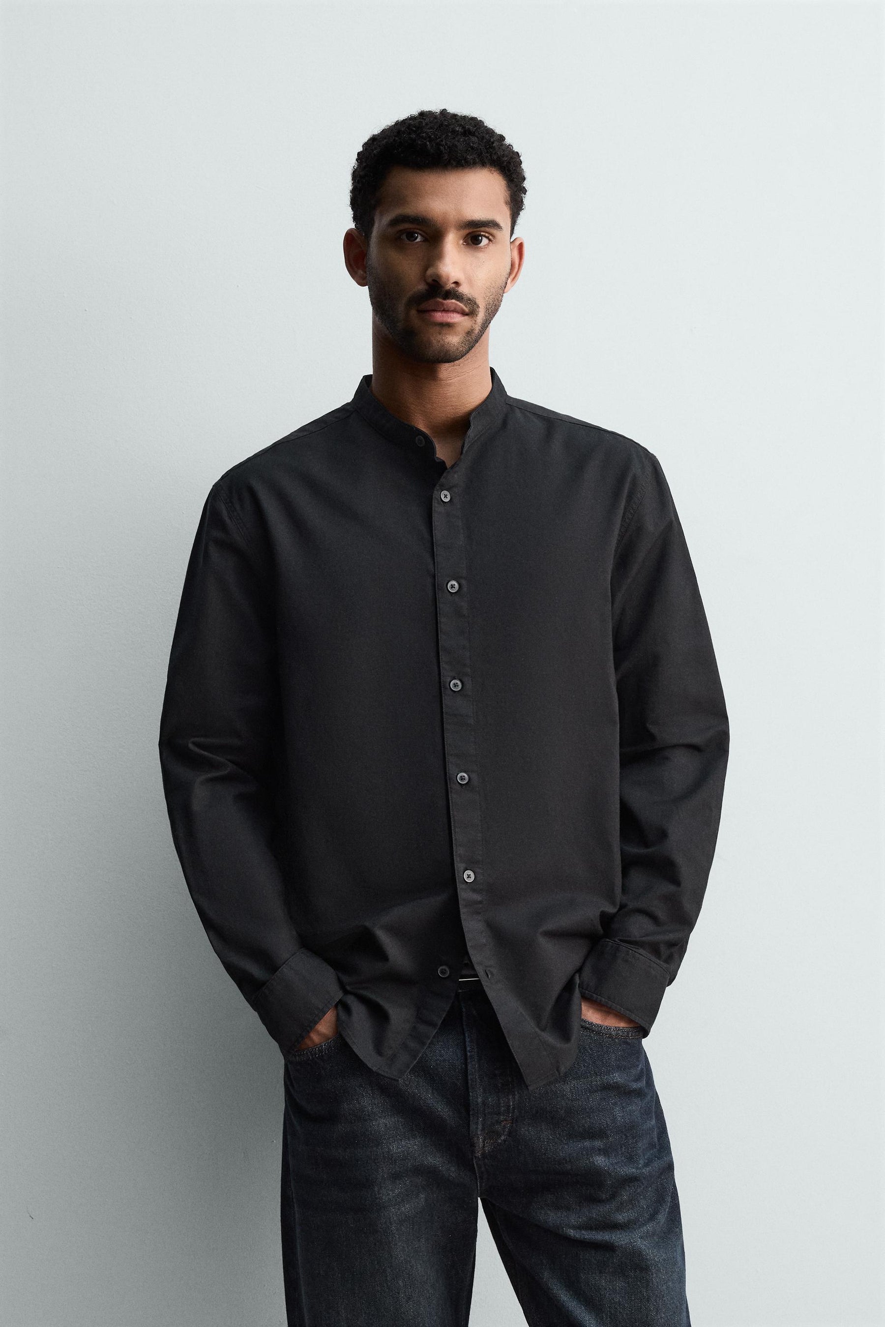 OXFORD SHIRT WITH STAND-UP COLLAR - Image 2