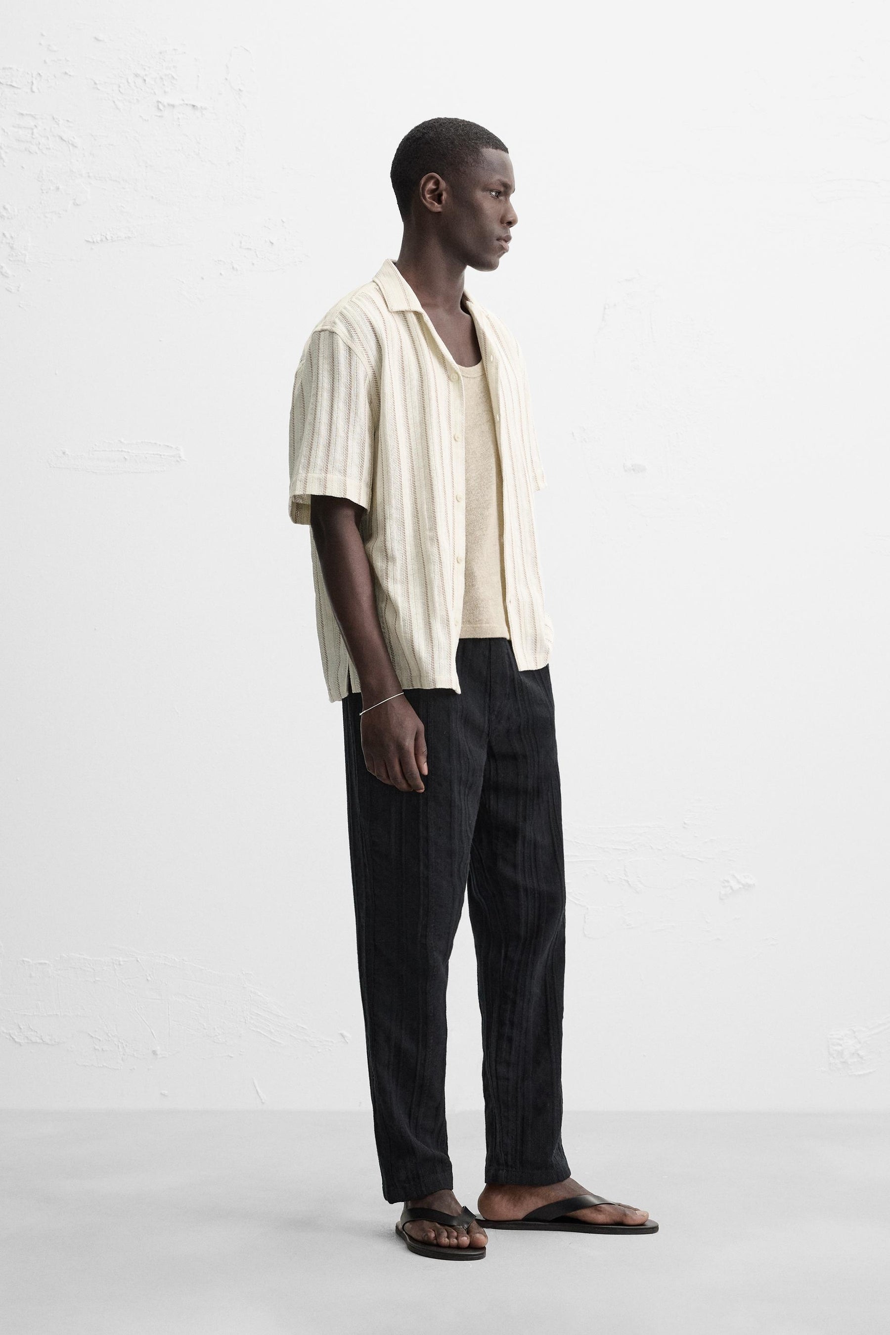 STRIPED TEXTURED SHIRT - Image 4