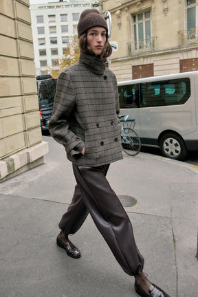 CHECKED DOUBLE-BREASTED JACKET - Image 3