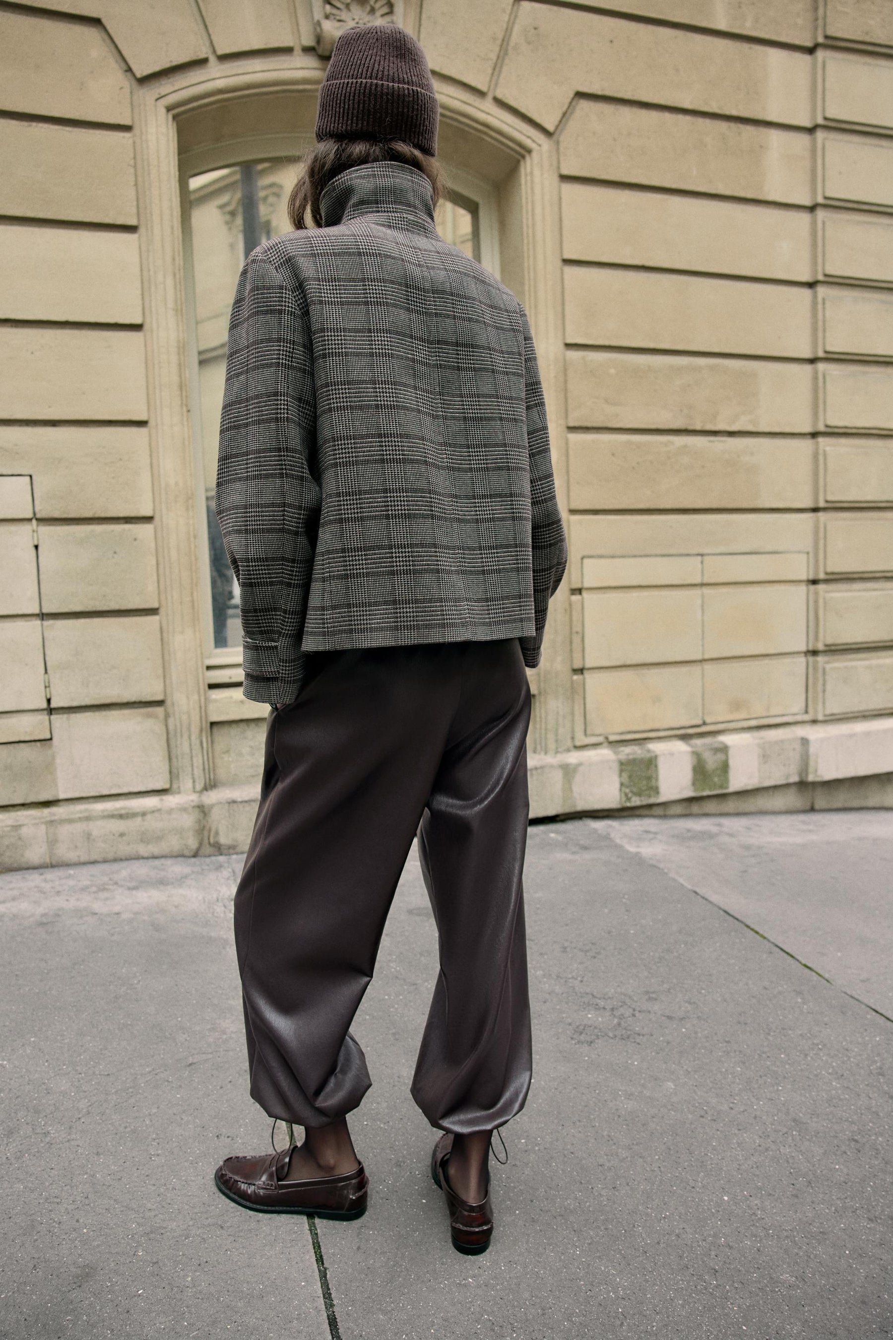 CHECKED DOUBLE-BREASTED JACKET - Image 4