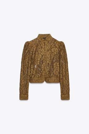 ZW COLLECTION LACE JACKET WITH PUFF SLEEVES - Image 4