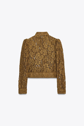 ZW COLLECTION LACE JACKET WITH PUFF SLEEVES - Image 5