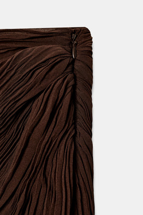 PLEATED MIDI SKIRT
