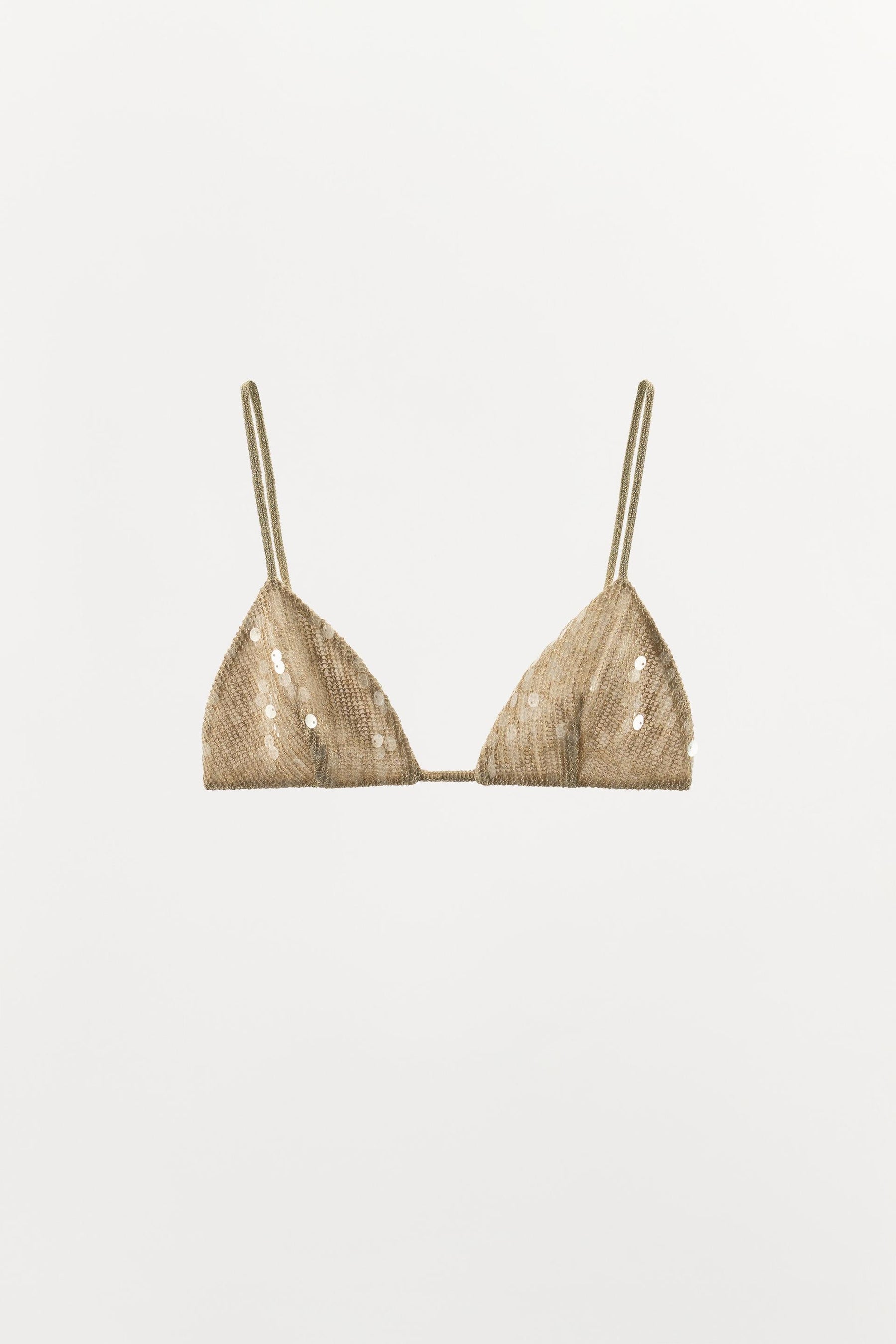 METALLIC TRIANGLE BRALETTE