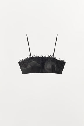 Leather Lace Bralette