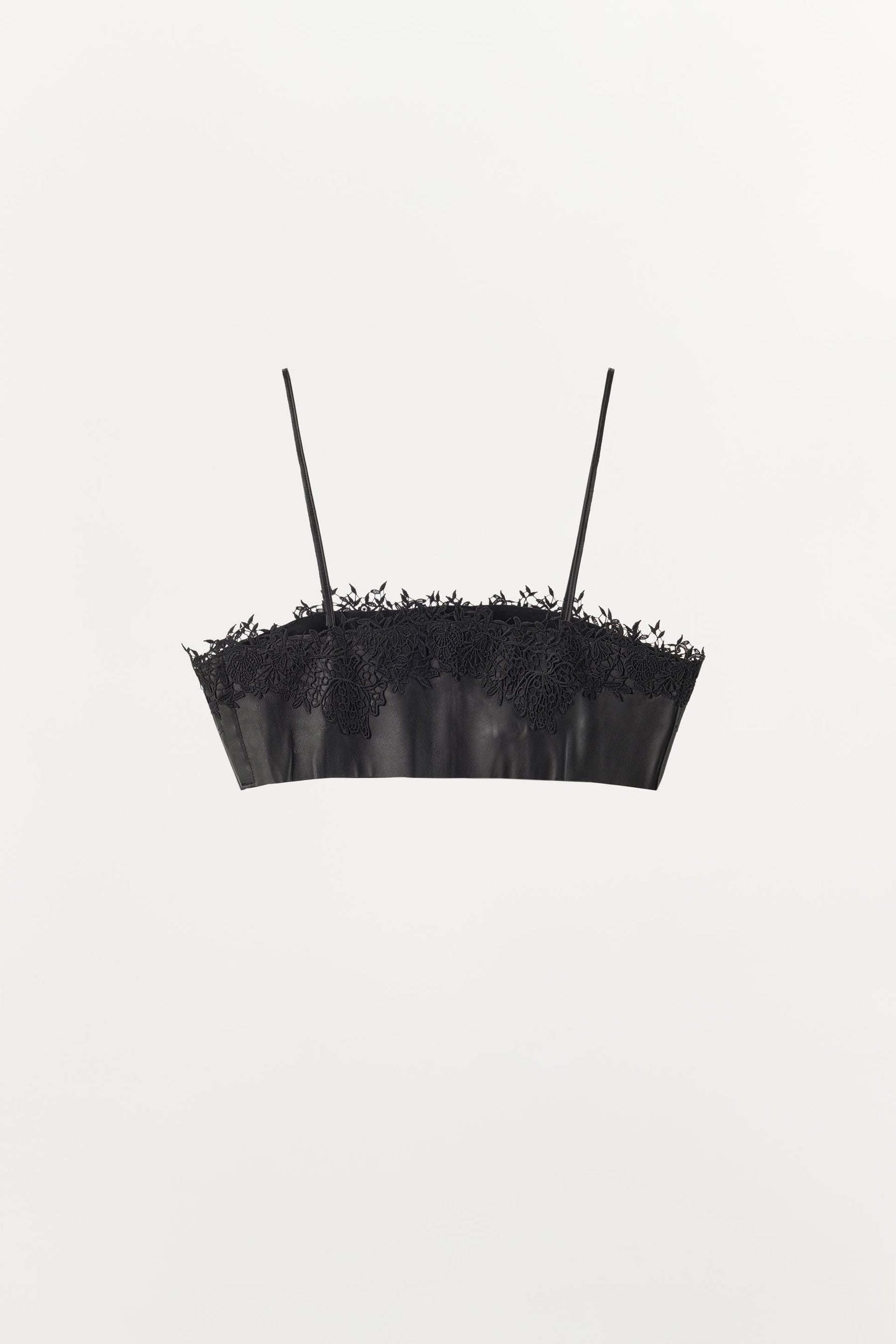 Leather Lace Bralette