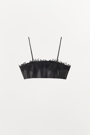 Leather Lace Bralette