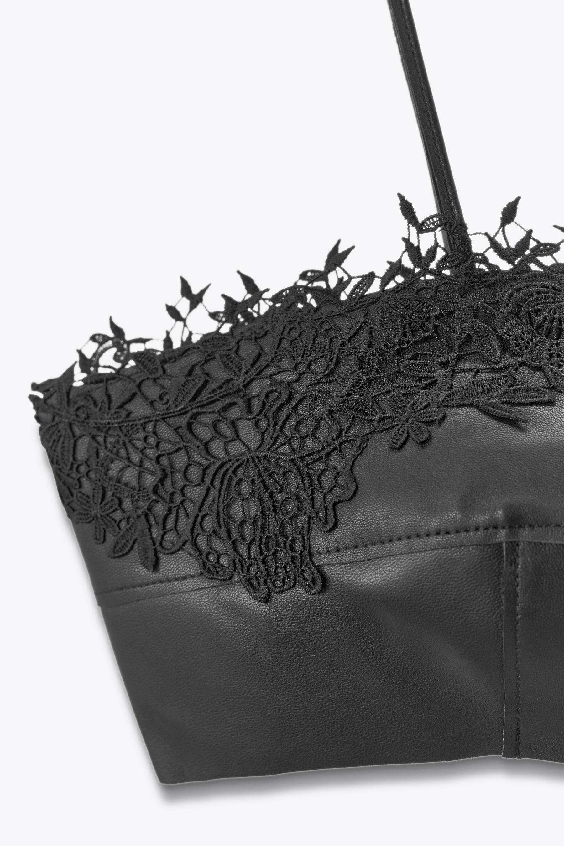 Leather Lace Bralette