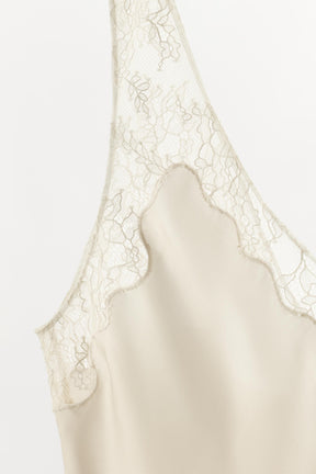Camisole-Top aus Satin mit Spitzenbesatz