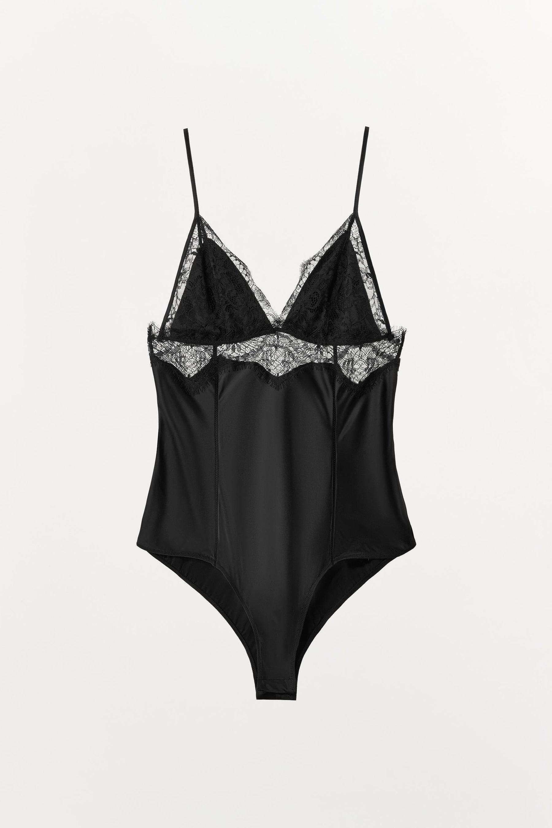 Satinbody mit Spitze