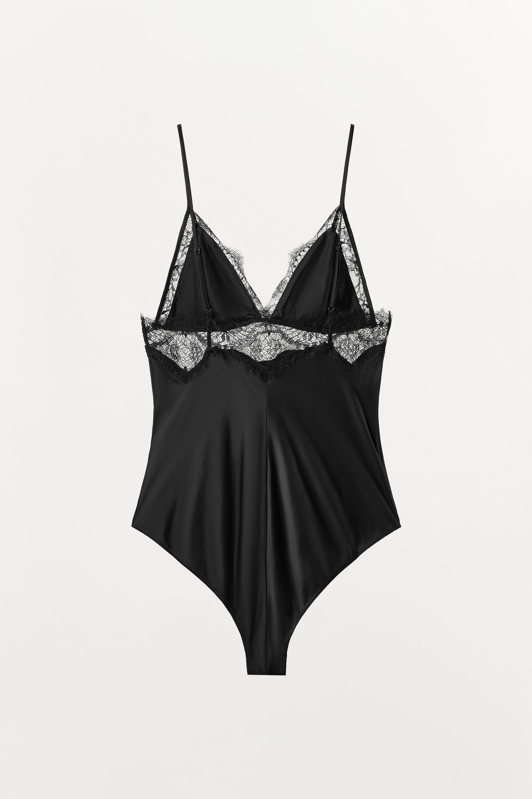 Satinbody mit Spitze