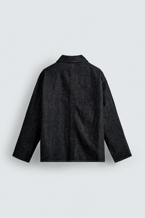 RELAXED FIT DENIM OVERSHIRT - Image 7