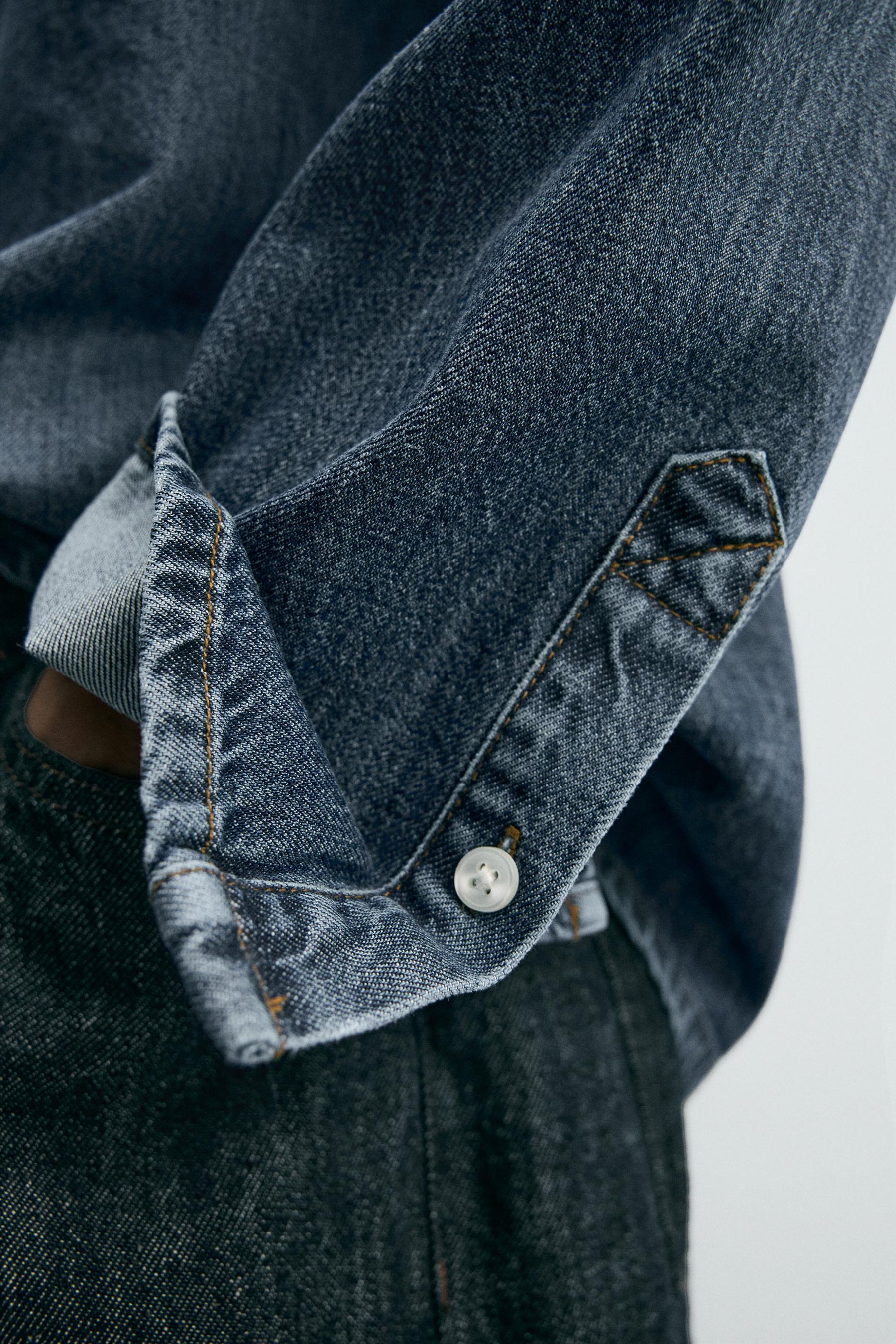 WASHED DENIM OVERSHIRT - Image 5
