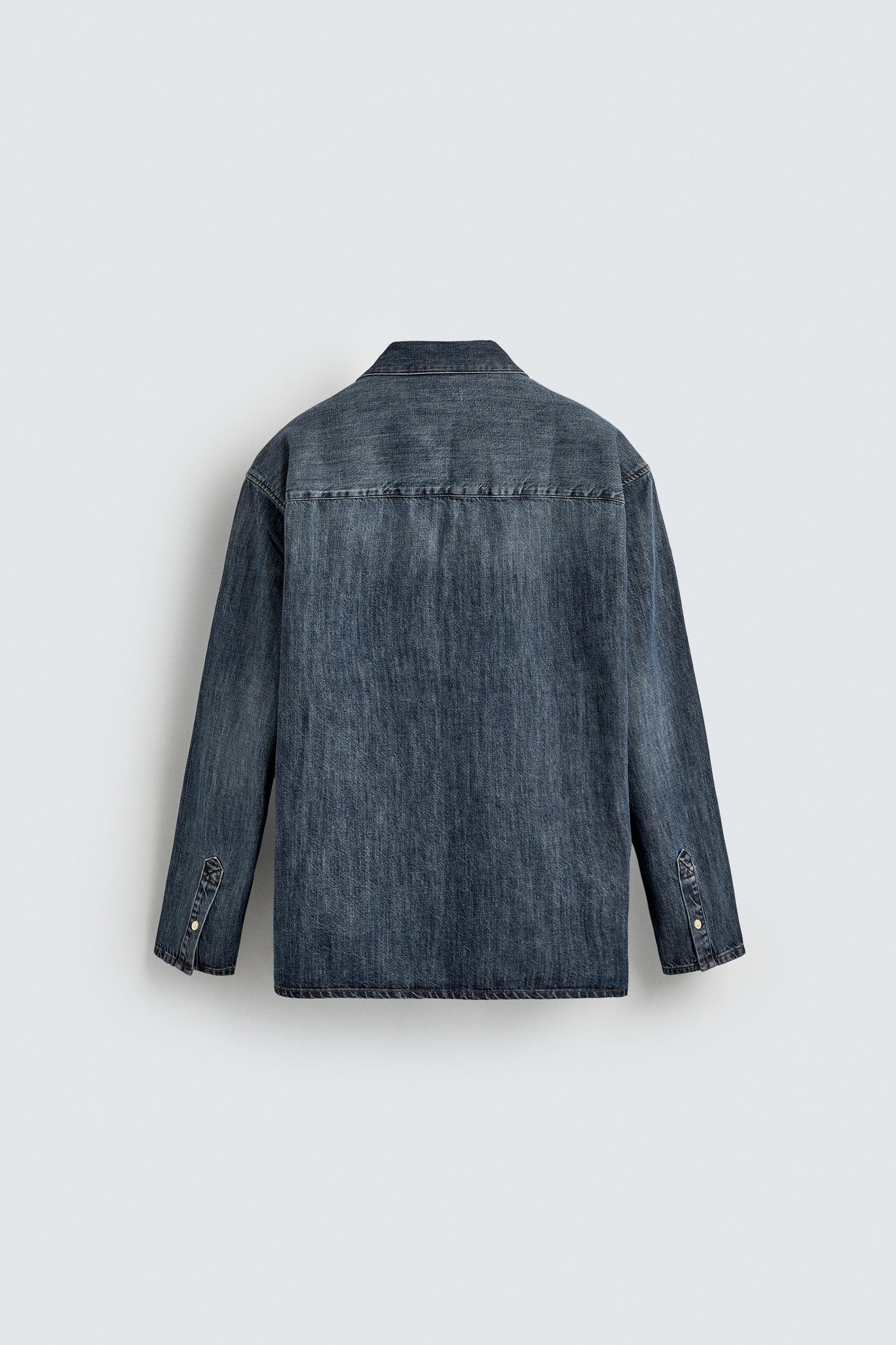 WASHED DENIM OVERSHIRT - Image 8