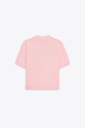 SHORT SLEEVE KNIT CARDIGAN - Image 7