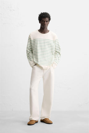 STRIPED JACQUARD T-SHIRT - Image 1