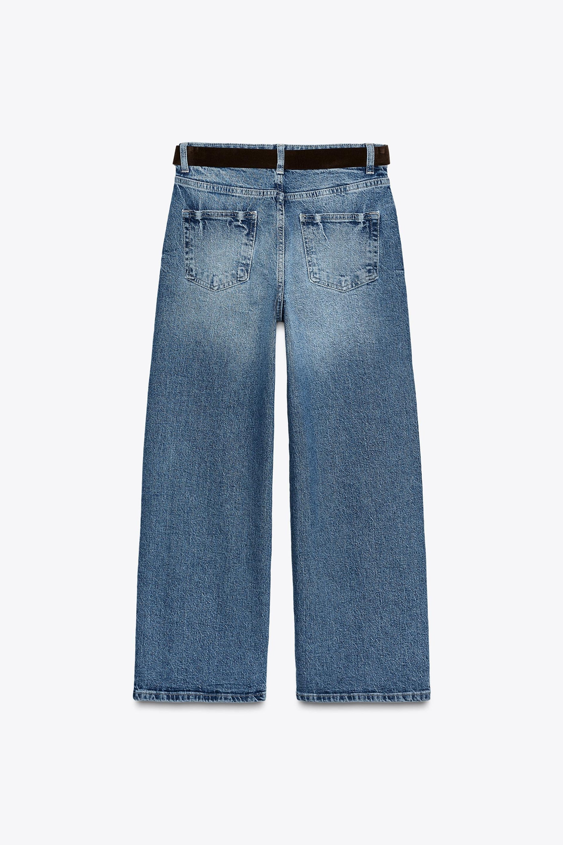 High-waist belted culottes