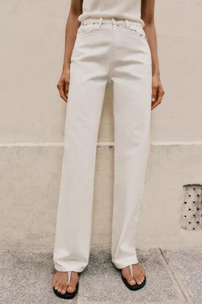 Pearlescent Belted Jeans