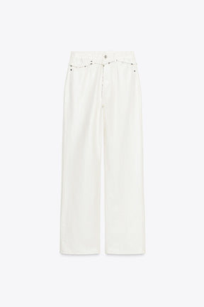 Pearlescent Belted Jeans