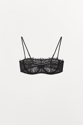Underwired Mesh Lace Bra