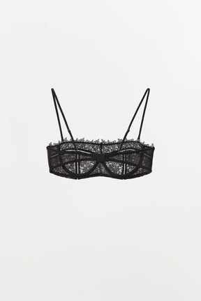 Underwired Mesh Lace Bra