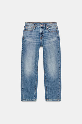 Cropped Mid-Rise Jeans