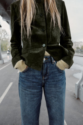 Wide-Leg Cropped Jeans