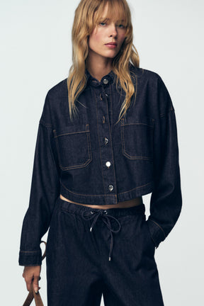 Denim Short Shirt
